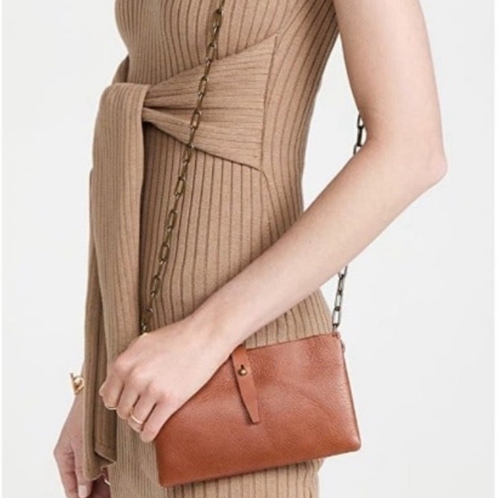 Madewell The Transport Accordion Crossbody in English Saddle Bag